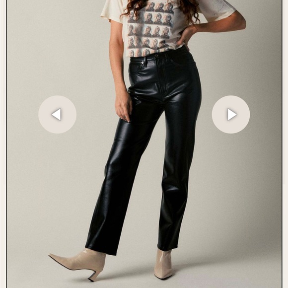 AGOLDE Recycled Leather 90s Pinch Waist Pants - Picture 3 of 7